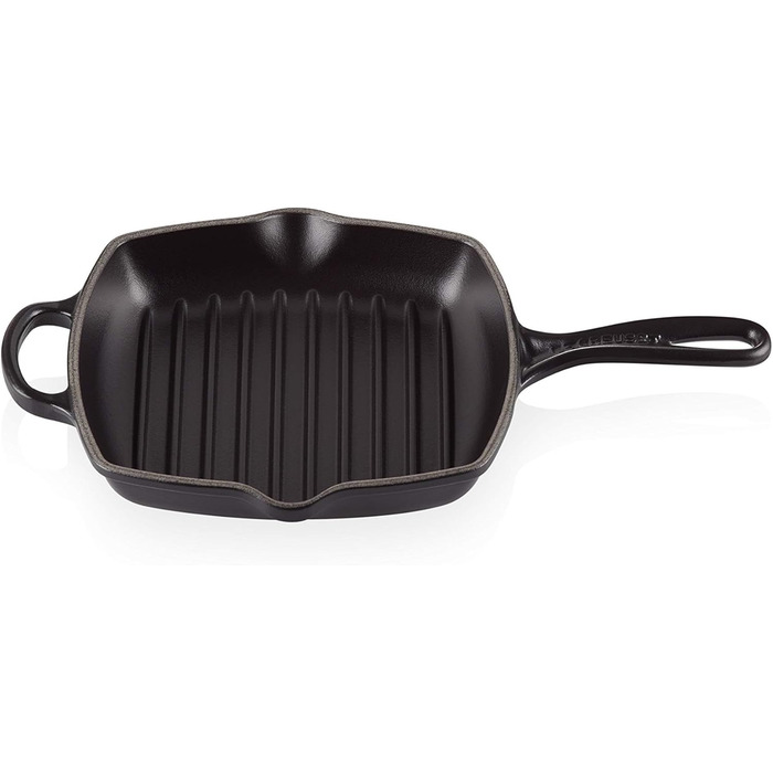 Чавунна гриль-пательня Le Creuset Signature 26 см, квадратна, чорний мат, для всіх типів плит, індукція