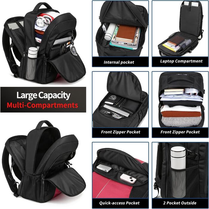 Чоловічий рюкзак 55L, великий, водонепроникний, з відділенням для ноутбука (18.4