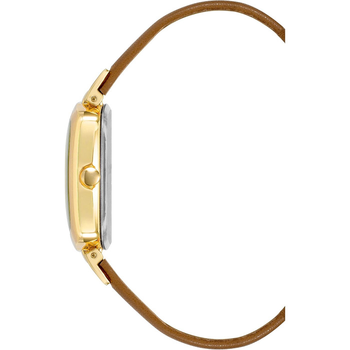Жіночий наручний годинник Nine West зі шкіряним ремінцем (Honey Brown/Gold)