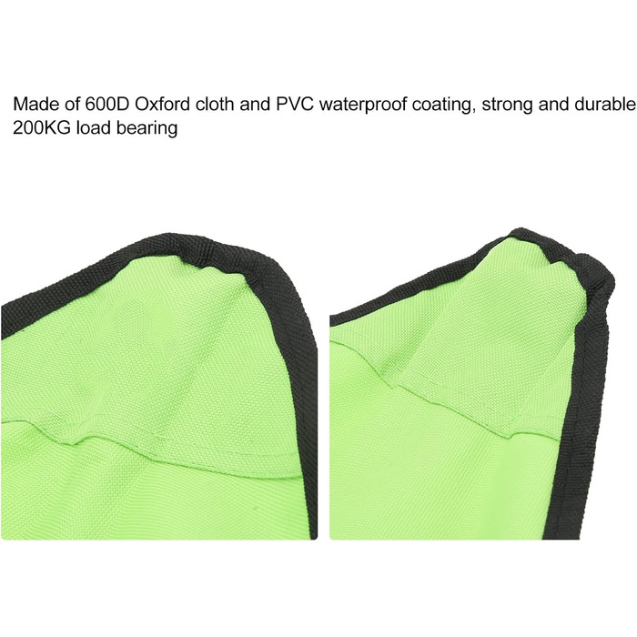 Складаний стілець-табурет, 200 кг, неслизький, стабільний, для відпочинку на природі, риболовлі, кемпінгу, пікніків (зелений)