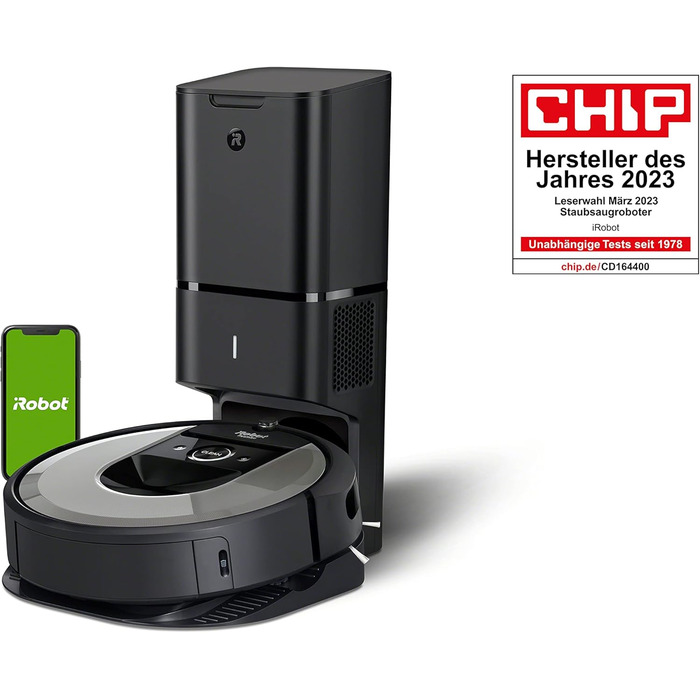 Робот-пилосос iRobot Roomba i7+ з автоматичною станцією самоочищення, картографією та PrecisionVision Navigation