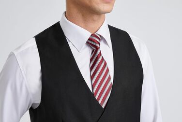 Чоловіча жилетка Enlision з дворядним застібкою та V-подібним вирізом, Slim Fit, для костюма, повсякденного, формального та ділового стилю, чорного кольору