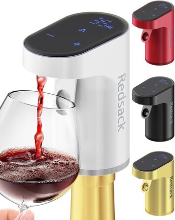 Electric Wine Decanter, Aerator, Dispenser, Pourer, Whisky Liqueur Pump, Funny, Unique, Birthday Gift, Men, Women, Mom, Dad, Boss, Brother, Husband (White)