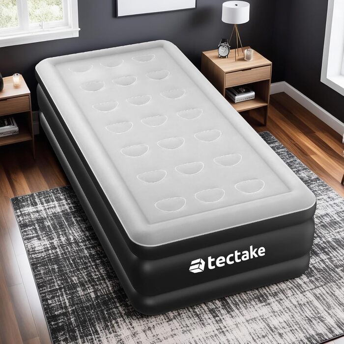 Надувна матрац Tectake® з електропомпою, 200x101x44 см: для кемпінгу, гостей, подорожей