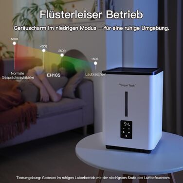 Зволожувач повітря 6L Top Fill, ультразвуковий, 1000 мл/год, автовимкнення, білий EH18S