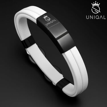 Браслет шкіряний чоловічий UNIQAL Infinity з нержавіючої сталі та натуральної шкіри коричневого кольору, 19 см + подарункова коробка