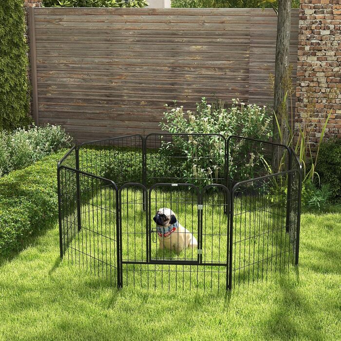 Летворешітка PawHut для цуценят, 8-секційна, 80x80 см, для собак, котів, тварин, внутрішня та зовнішня | PawHut