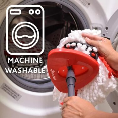 Набір для миття підлоги Vileda Turbo Wischmopp: мікрофібровий моп, телескопічна ручка до 123 см, еко-упаковка
