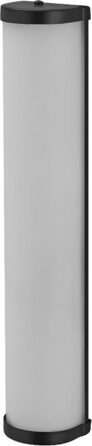 LEDVANCE BATHROOM CLASSIC CYLINDER Bathroom Wall Light, Chrome, E14 socket, can be equipped with a smart lamp, high-quality workmanship, cylindrical shape, IP44 protection class (Black, 455mm)