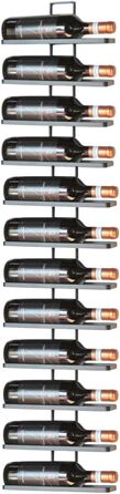 DanDiBo Wine Rack Metal Black Wall Mount 4-Wine Expandable Bottle Stand Bottle Shelf Bottle Holder Wall (4 Bottles / 1 pc)