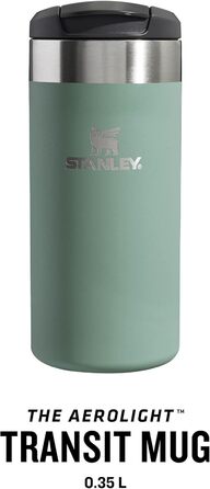 Термокружка Stanley Aerolight Transit - 350 мл, Shale Metallic - Зберігає тепло 4 години, миється в посудомийній машині, витримує протікання