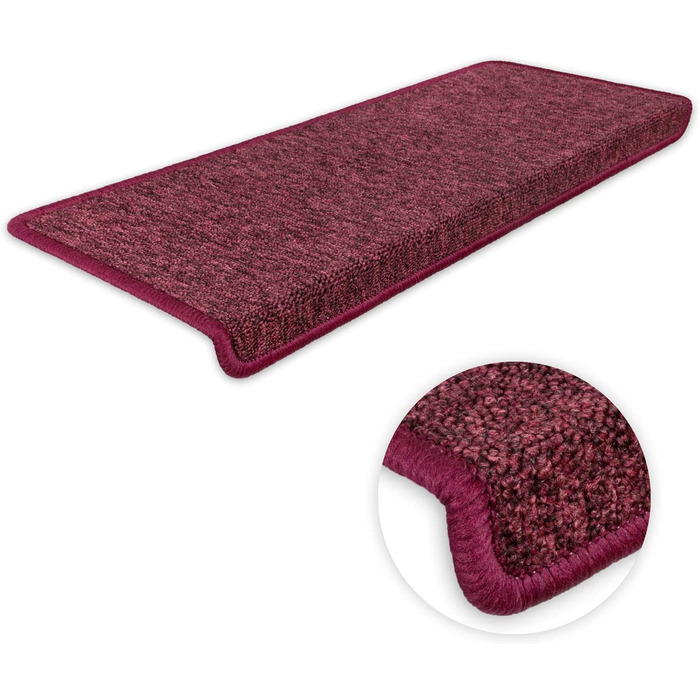 Ступінчасті килимки Kettelservice-Metzker Monza Бордовий, набір 14 шт. (різні варіанти та кольори)