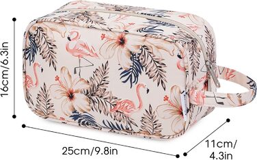 Чоловічий туалетний набір Narwey: водонепроникний, міцний, з багатьма відділеннями, для подорожей (чорний, бежевий з фламінго)