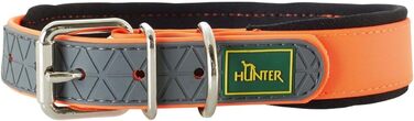 Нашийник для собак HUNTER CONVENIENCE COMFORT, неоновий помаранчевий, з неопреновою підкладкою, стійкий до погодних умов, зручний у догляді, для спорту та відпочинку, розмір 50