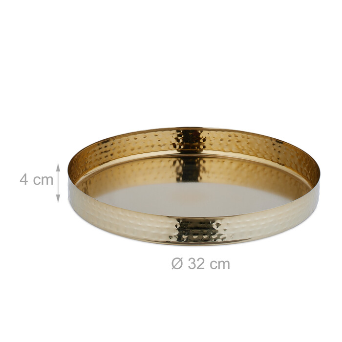 Relaxdays Golden Serving Tray
