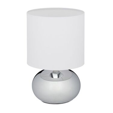 Relaxdays Table Lamp Metal & Fabric