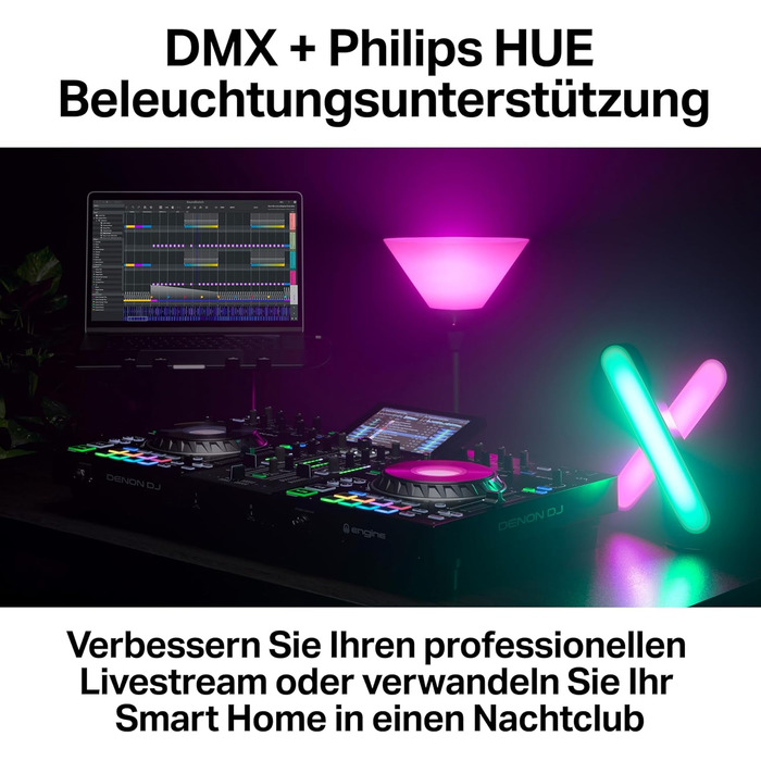 SoundSwitch Control One: Професійний DMX контролер освітлення для DJ з 3 місяцями доступу до програмного забезпечення SoundSwitch, підтримка DMX та Phillips Hue (Micro DMX, чорний)