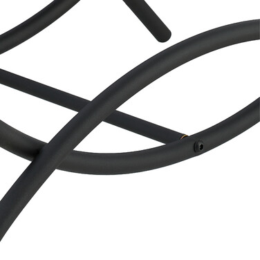 Relaxdays Black Metal Firewood Basket