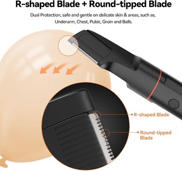 Електричний чоловічий триммер 4-в-1 для тіла, обличчя та інтимної зони (чорний)
