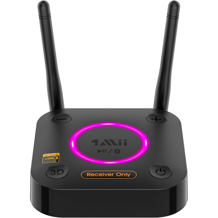 1Mii Bluetooth 5.1 Аудіо Адаптер з Низькою Затримкою aptX, 3D Surround, для Підсилювачів, Ламп, RCA AUX, Оптичний, Коаксіальний