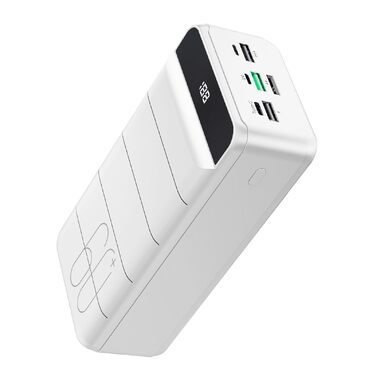 Power Bank PDBEST 60000mAh 22.5W з 4 виходами та 3 входами: зарядка для смартфонів, планшетів | Чорний