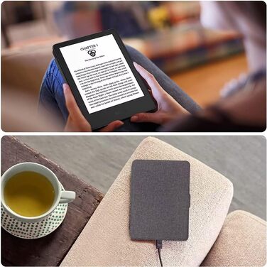 Чохол MOKASE для Kindle Paperwhite 5/6/7 (2012-2016), Cloth Grey, з функцією авто-вимикання