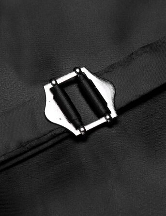 Чоловічий жилет COOFANDY Slim Fit — елегантний сучасний жилет під костюм з бавовни для весіль та офісу, чорний, розмір XL