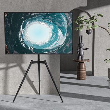 RFIVER Adjustable TV Stand with Swivel Base - Fits 32-65 Inch TVs (VESA 400x400mm, 35kg)
