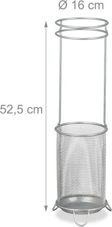 Стійка для парасоль під Relaxdays, металева, діаметр 52,5 x 16 см, сучасний дизайн, срібна