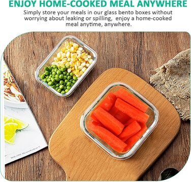 Набір скляних контейнерів Komuee 24 шт. для зберігання продуктів, сірий. BPA-free, для мікрохвильової печі та посудомийної машини