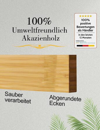 [50cm Pro] Magnetic Knife Strip, Trhillsbrad 50cm Magnetic Knife Holder Wood Knife Rail Self-Adhesive, Silver Wall Mount Magnetic Strip No Drilling Knife Holder