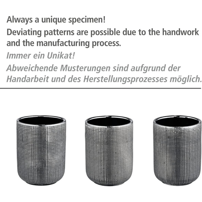 Підставка для мила WENKO Rivara, керамічна мильниця для мила, Ø 10 x 2,5 см, срібна