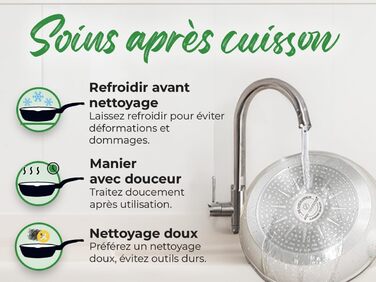 Набір кухонного посуду Just Perfecto 18 предметів з антипригарним покриттям, знімні ручки, для всіх типів плит (індукційні), без PFOA (Бежевий)