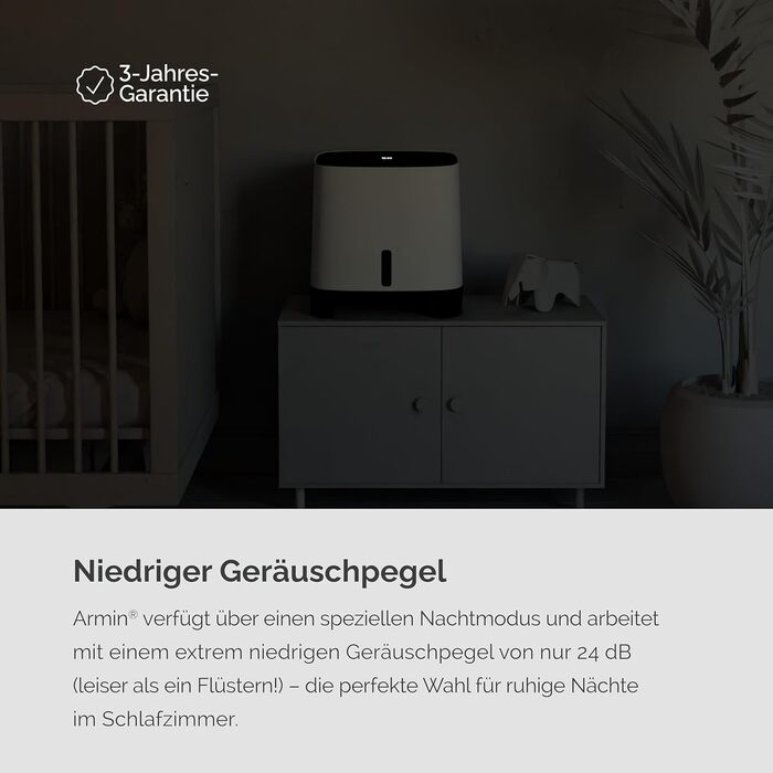 Зволожувач повітря Meaco Armin 680 мл - Вертикальний, для кімнат до 89 м², великий бак 4.7 л, для жорсткої та м'якої води, без білого нальоту