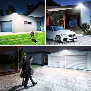 LED Floodlights with Motion Sensor Outdoor 50W 2 Pack, 5000LM LED Spotlights with Motion Sensor, 7000K Cool White Outdoor Floodlights, IP67 Waterproof Floodlights for Warehouse, Garden, Garage