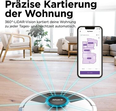 Робот-пилосос Shark Matrix Plus 2-в-1 з функцією миття та станцією самоочищення, самостійно очищається, для шерсті тварин, килима та твердих підлог, 14,5 см (стандартний, білий)