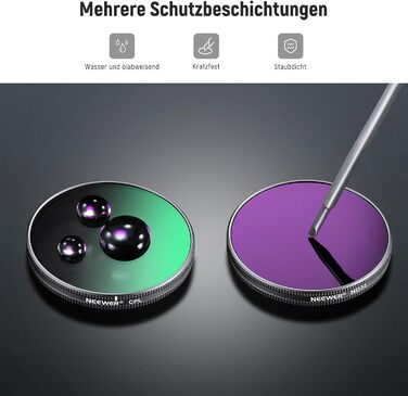 Набір фільтрів ND NEEWER для DJI Osmo Action 3/4/5 Pro (6 шт.) – ND8, ND16, ND32, ND64, ND1000, CPL, HD скло