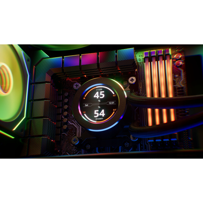 Рідинне охолодження процесора Krux HydroGlance 360 ARGB LCD, 3x 120мм, 4-pin