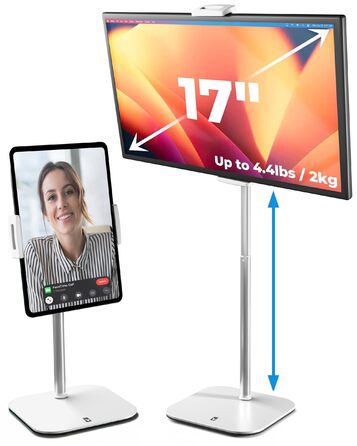 Підставка для планшета та iPad COOPER TabStand, регульована за висотою, білий колір (набір 2 шт), витримує до 2 кг, сумісна з iPad Pro, Air, Mini та Kindle
