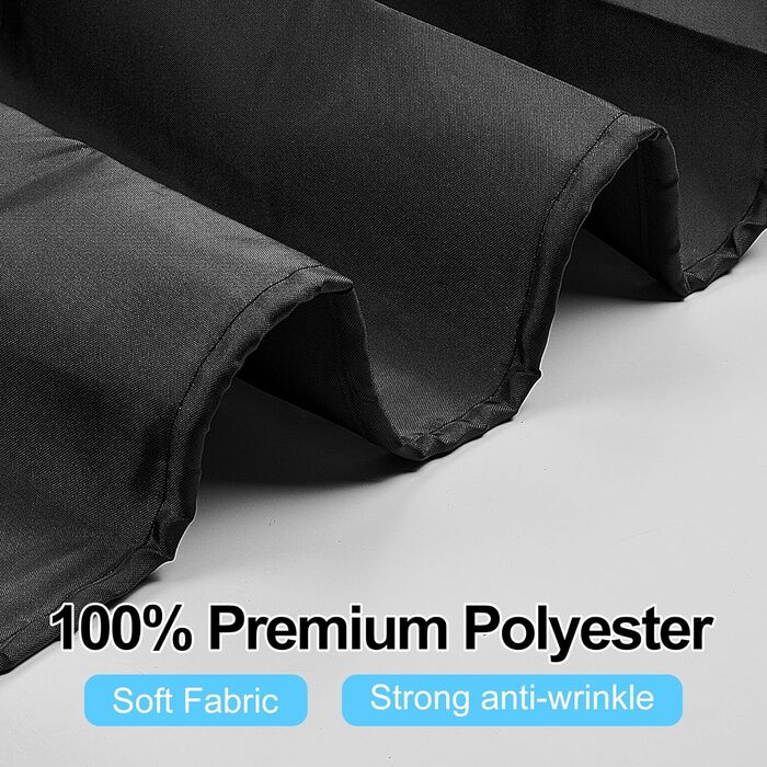 Шторка для душу DUFU, водонепроникна, миється | Швидковисихаюча тканина з поліестеру з 12 гачками | Напівпрозора захисна шторка для ванни (180x200 см, Темно-сірий) (Чорний 180x200 см)