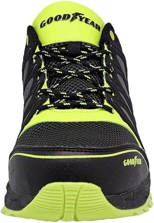 Черевики робочі Goodyear S1P/SRA/HRO для чоловіків, металозахисні, композитна підошва, чорно-неонові (38 EU)