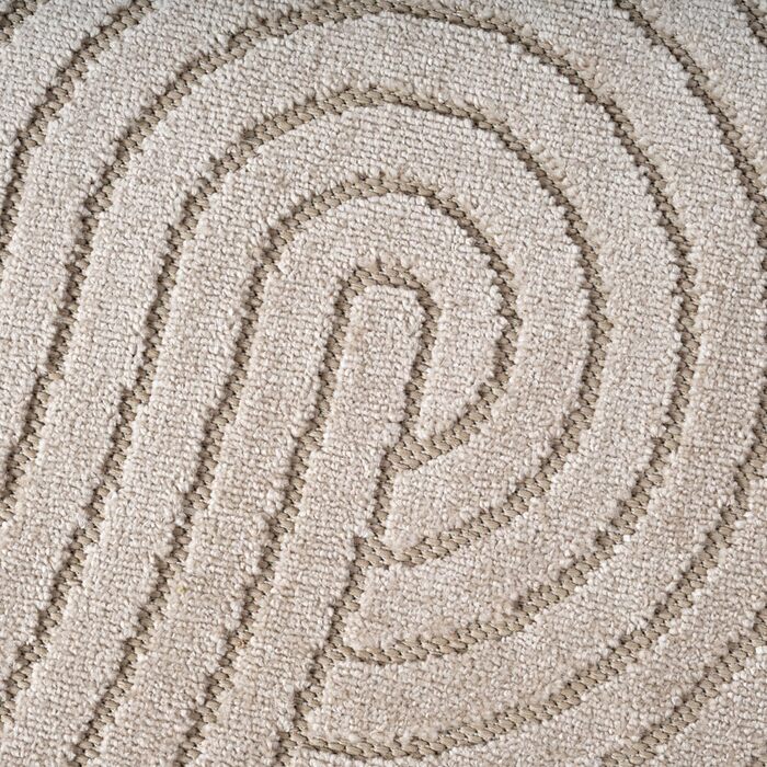 Килим Santo Plus для вітальні та спальні: якісний, легкий у догляді, довговічний, сучасний дизайн, підходить для вулиці, кремовий (200 x 280 см)