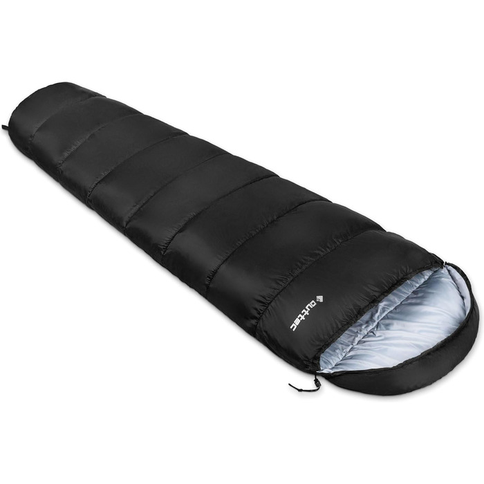 Спальний мішок мумії, ультралегкий, компактний, чорний. Підходить для дітей та дорослих, для активного відпочинку та кемпінгу.