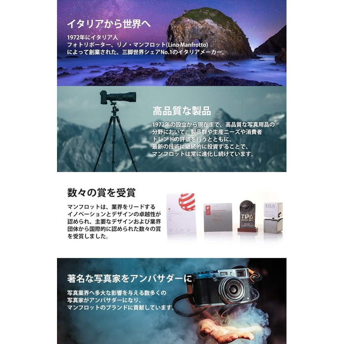 Штатив Manfrotto Element MII 4 секції, алюміній, чорний (MKELMII4BK-BH)