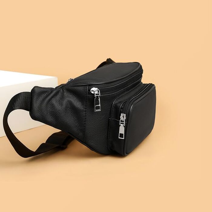 Сумка на пояс з натуральної шкіри для чоловіків та жінок. Шкіряна сумка через плече, бананка.