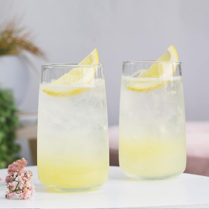 Water Glasses Set | Highball Glasses Set | 480 ml | Set of 6 | Large Drinking Glasses Drinking Glasses Set Highball Glasses Water Glass Juice Glass | Dishwasher Safe | Emma Collection