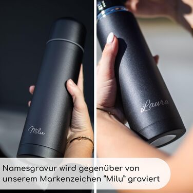 Термос Milu з нержавіючої сталі, 1л, 750мл, 500мл - ізольована пляшка для напоїв, 100% без витоку, подвійна ізоляція (оливковий, гравіювання)