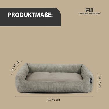 Кігтечка для котів Rohrschneider з м'якою тканиною Cordstoff та ігровим м'ячиком (Taupe, якісний Cordstoff)