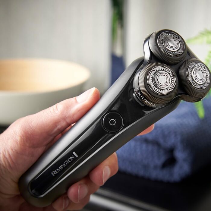 Електричний чоловічий бритва Remington X5 з гібридною системою SynX та тримером, Rotationsrasierer XR1755, чорний