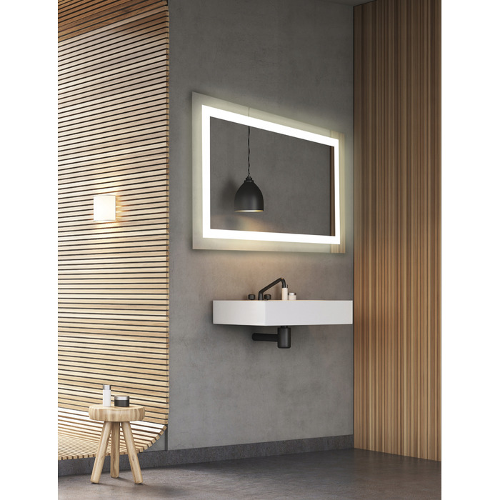LED-дзеркало у ванну кімнату 100x110 з сенсорним перемикачем